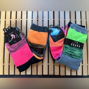 Colorful Socks Set of 6 - Pink, Orange, Green